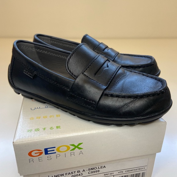 Geox Black Leather Dress Shoes - Picture 5 of 6